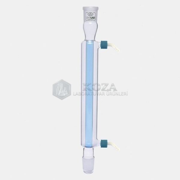 ISOLAB 033.12.160 soğutucu - düz - 160 mm - dişi şilif : NS 14/23 - erkek şilif : NS 14/23 - P.P yan kol (1 adet)