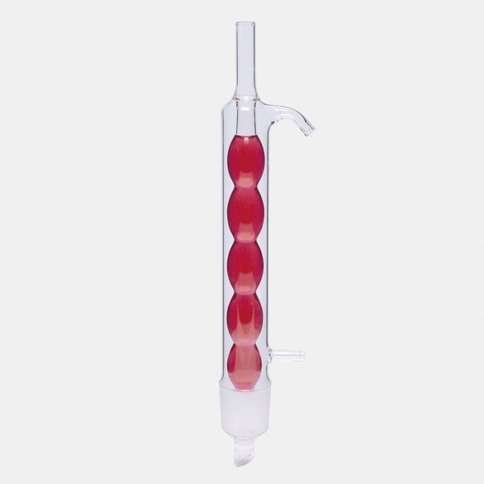 ISOLAB 035.11.500 soğutucu - Allihn - soxhlet için - 500 ml - erkek şilif : NS 45/40 - cam yan kol (1 adet)