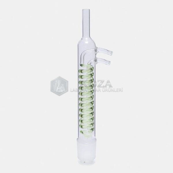 ISOLAB 035.13.030 soğutucu- Dimroth - soxhlet için - 30 ml - erkek şilif : NS 29/32 - cam yan kol (1 adet)