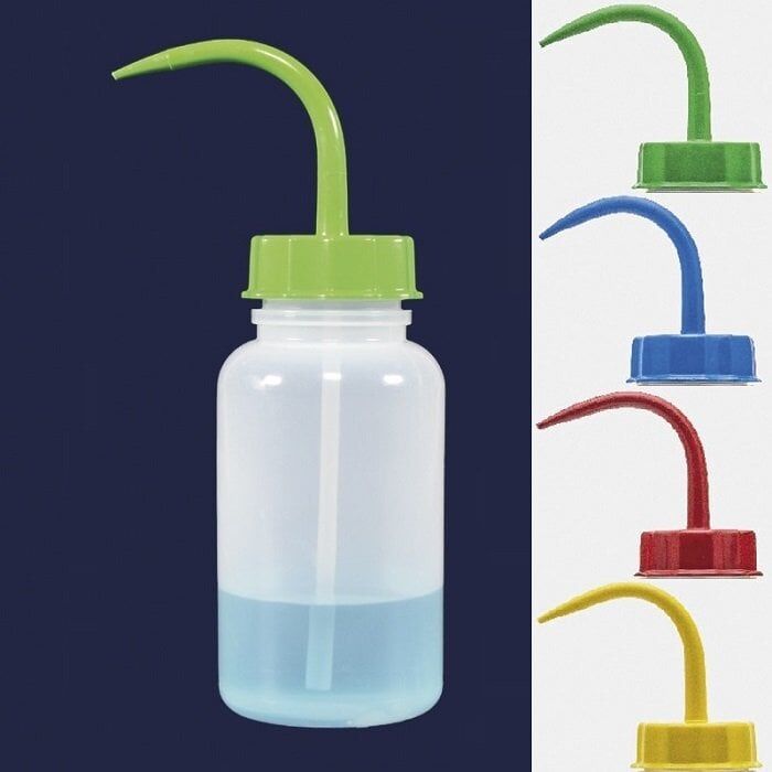 ISOLAB 062.09.05G piset - geniş boyun - PE - 500 ml - yeşil kapak (1 adet )