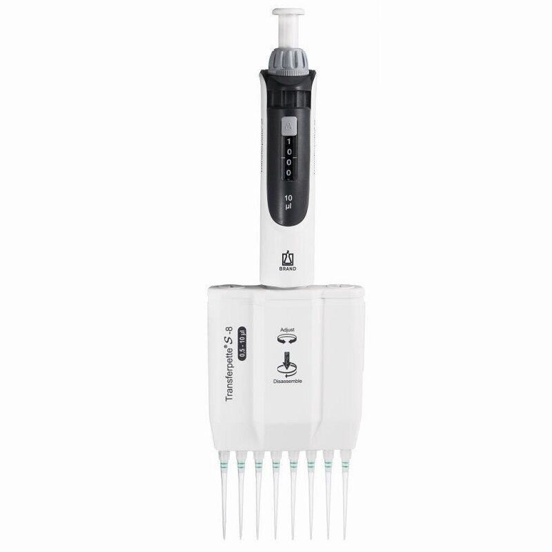 Brand 705900 Transferpette® S-8 Ayarlanabilir 8 Kanallı Otomatik Pipet 0,5-10 ul)(Kopya)