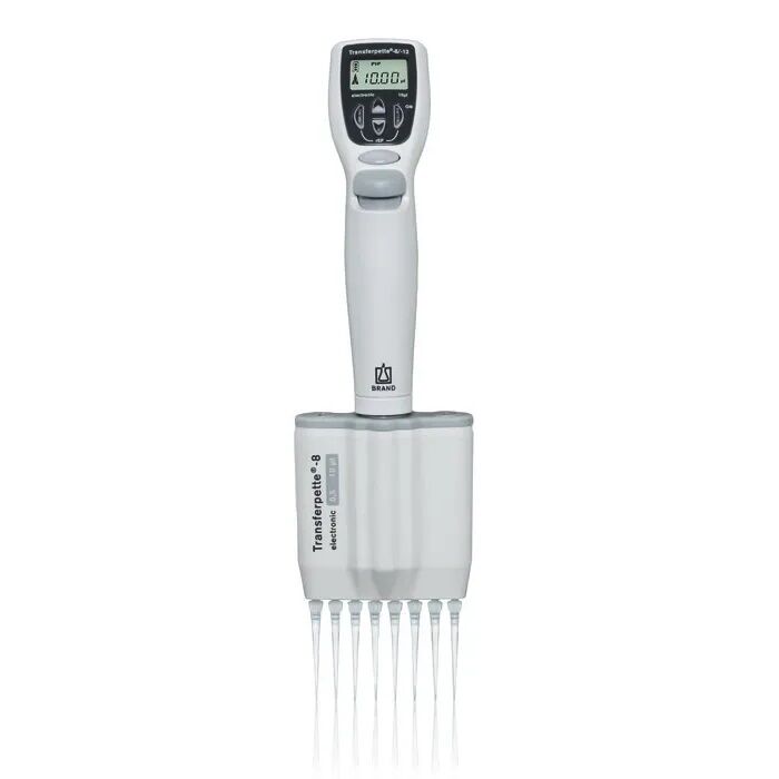 Brand 705399 Transferpette® Elektronik Ayarlı 8 Kanallı Pipet, 0,5-10 uL
