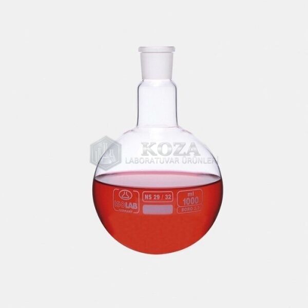 ISOLAB 030.02.501 balon - cam - dibi yuvarlak - şilifli - 500 ml - NS29/32 (1 adet)