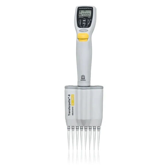 Brand 705404 Transferpette® Elektronik Ayarlı 8 Kanallı Pipet, 10 - 200 ul
