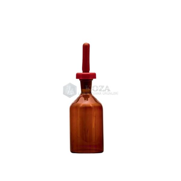 ISOLAB 062.13.050 şişe - damlatma - cam & şilifli - amber - 50 ml (1 adet )