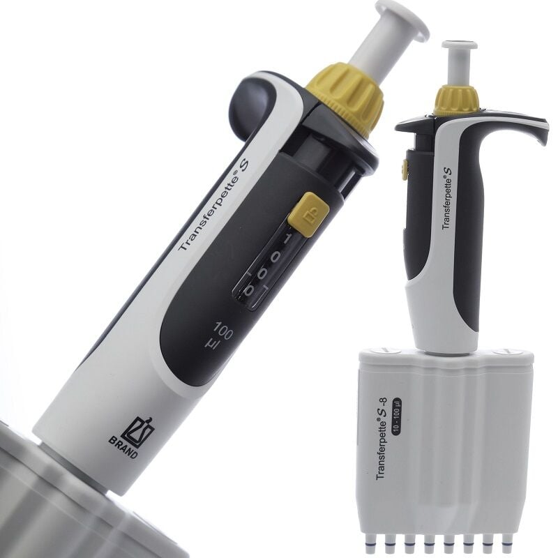 Brand 705908 Transferpette® S-8 Ayarlanabilir 8 Kanallı Otomatik Pipet 10-100 ul