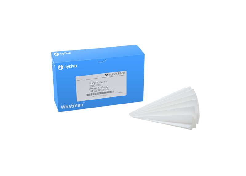 Whatman® WHA1202125-100EA prepleated qualitative filter paper grade 2V