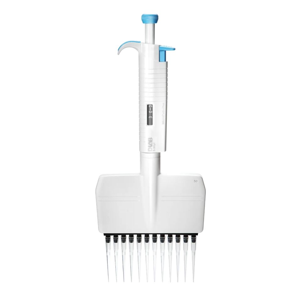 DLAB MicroPette Plus 12 Kanal Ayarlanabilir Otomatik Pipet / 50-300μl