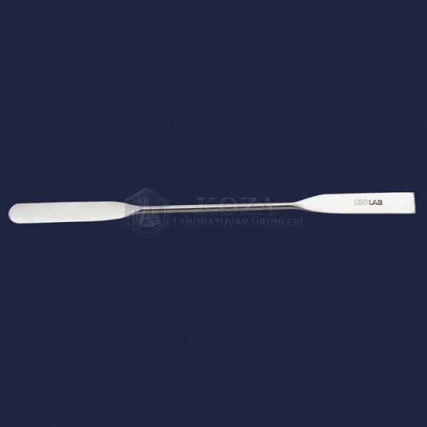 ISOLAB 047.07.250 spatül - paslanmaz çelik - çift uçlu - düz - 250 mm (1 adet )