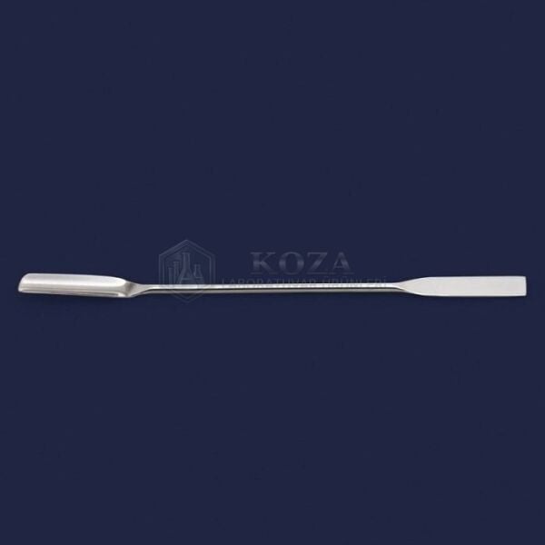 ISOLAB 047.02.180 spatül - paslanmaz çelik - düz oluklu - 180 mm (1 adet )