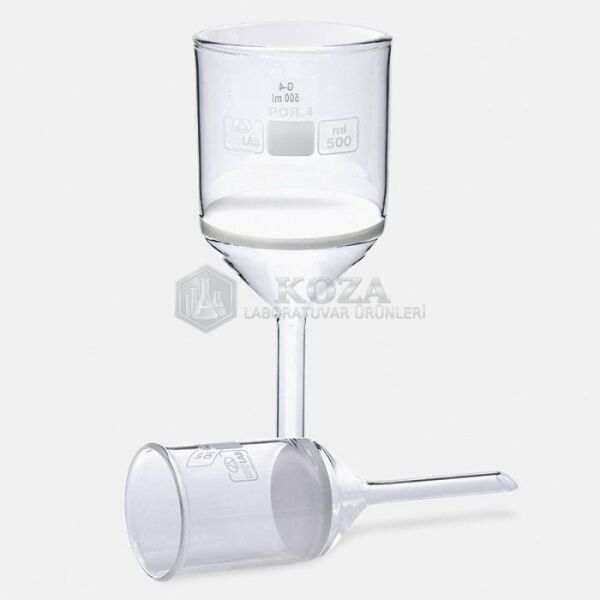 ISOLAB 043.01.123 huni - gooch - sinter cam filtreli - 17D - por 3 - 125 ml - çap 60 mm (1 adet)