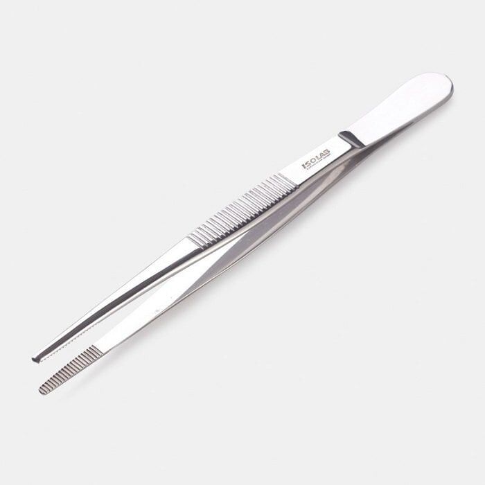 ISOLAB 048.01.130 pens - paslanmaz çelik - genel amaçlı - düz - yuvarlak uçlu - 130 mm (1 adet )