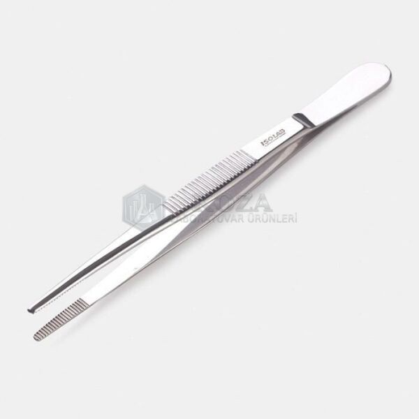 ISOLAB 048.01.160 pens - paslanmaz çelik - genel amaçlı - düz - yuvarlak uçlu - 160 mm (1 adet )