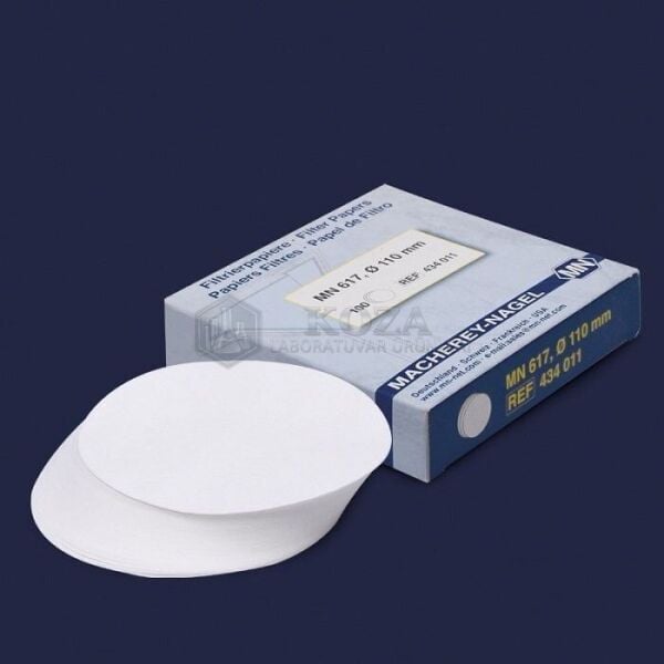 ISOLAB 105.01.125 filtre kağıdı - kantitatif - M&Nagel - 125 mm - mavi bant - yavaş akış hızı (100 adet)