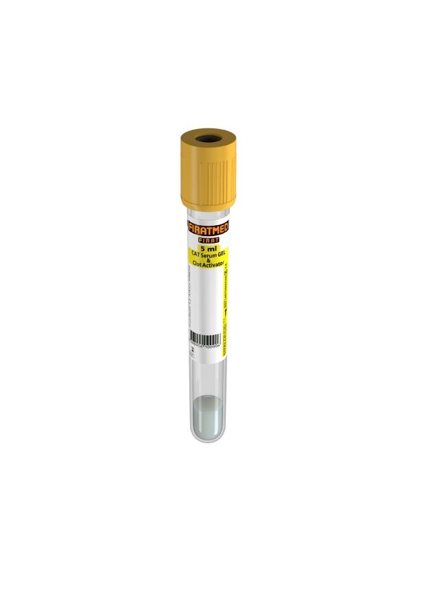 Fıratmed 5 ml Cat Jel-Pıhtı Aktivatorü Kan Tüpü 13X100 mm $ Koli  İçi Adet/1200