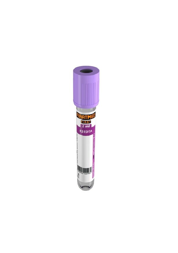 Fıratmed 2 ml K3 Edta Tüpü 13X75 mm $ Koli  İçi Adet/1200