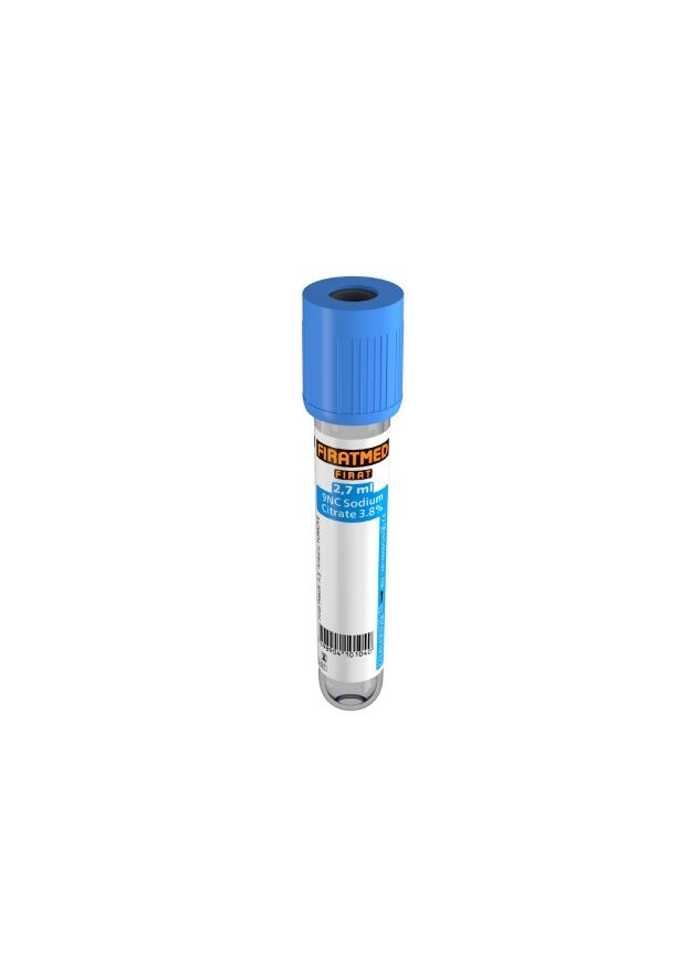Fıratmed 2,7 ml 9Nc Koagulasyon Sodyum Sitrat 3.8%(0.129M)  Çift Tüp 13X75 mm