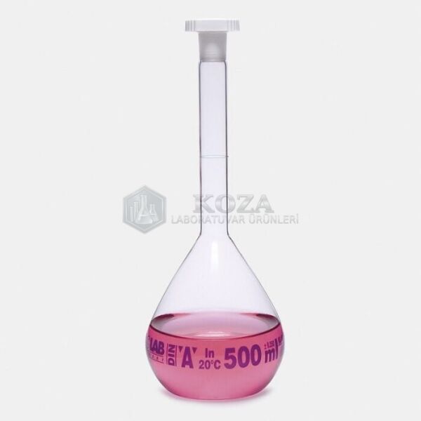 ISOLAB 013.01.100 balon joje - standard - şeffaf - A kalite - grup sertifikalı - mavi skala - 100 ml - NS 12/21 (2 adet )