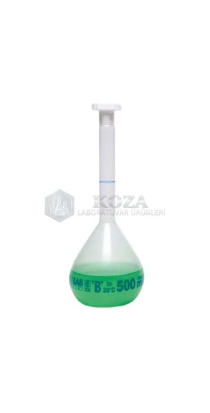 ISOLAB 014.03.050 balon joje - P.P - şeffaf - B kalite - mavi skala - 50 ml - NS 12/21 (1 adet )