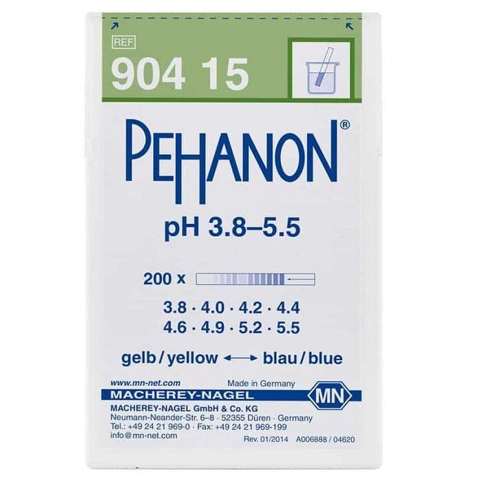 ISOLAB 101.04.003 pehanon - 3.8 - 5.5 pH - M&N (200 çubuk)