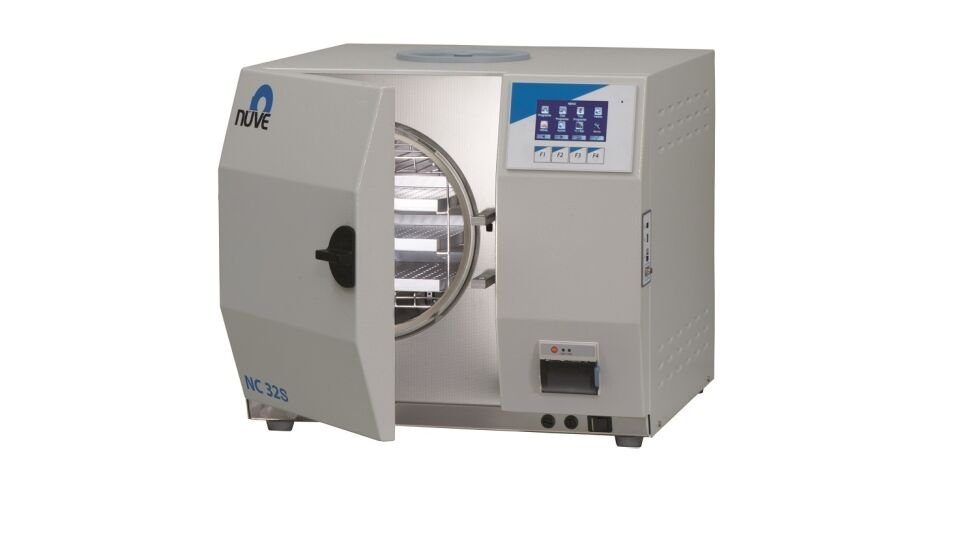 Nüve NC 32S Masa Üstü Buharlı Sterilizatör / Otoklav | 30 L | 121°C ve 134°C