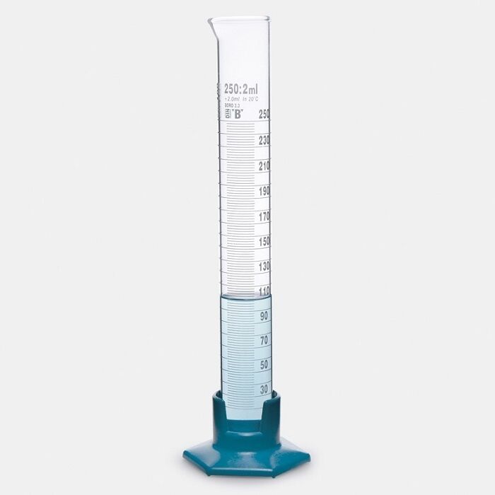 ISOLAB 016.07.010 mezür - uzun form - P.P tabanlı - B kalite - grup sertifikalı - beyaz skala - 10 ml (2 adet )