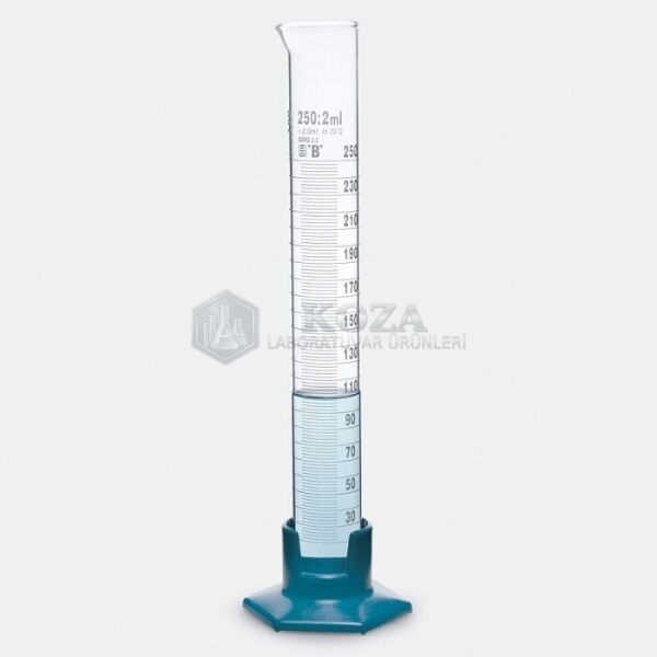 ISOLAB 016.07.100 mezür - uzun form - P.P tabanlı - B kalite - grup sertifikalı - beyaz skala - 100 ml (2 adet )