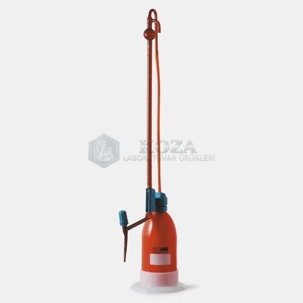 ISOLAB 020.05.050 büret - otomatik - şilling - amber - AS kalite - grup sertifikalı - beyaz skala - 50 ml (1 adet )