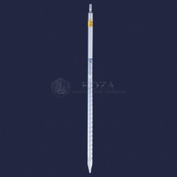 ISOLAB 021.01.005 pipet - cam - dereceli - AS kalite - grup sertifikalı - mavi skala - 5 ml (10 adet )