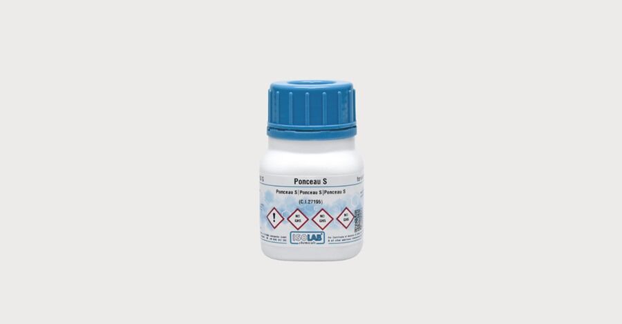 ISOLAB 960.D01.0050 ponceau s, (c.ı.27195) elektroforez için Cas No = 6226-79-5