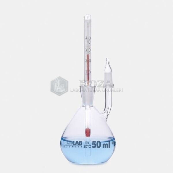ISOLAB 023.03.005 piknometre - kalibreli - termometreli - 5 ml (1 adet)