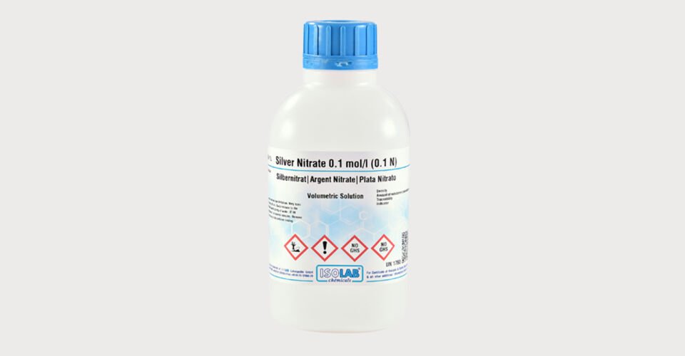 ISOLAB 968.06V.1000 gümüş nitrat 0,1 mol/l (0,1 n) Cas No = 7761-88-8