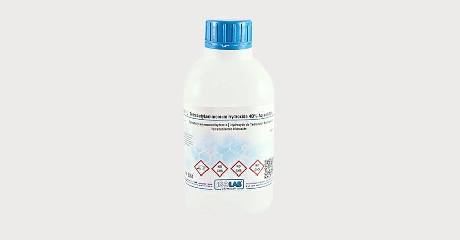 ISOLAB 972.04P.1000 tetrabutilamonyum hidroksit çözeltisi h2o'da ~%40 Cas No = 2052-49-5