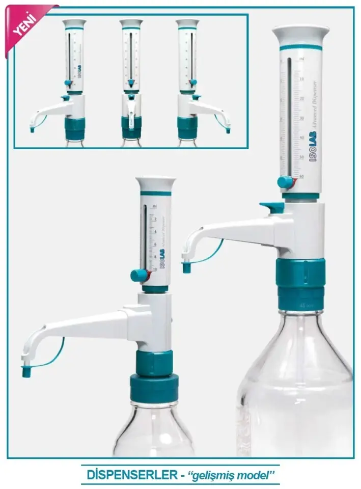 ISOLAB 008.15.002 dispenser - üst model - sirkülasyon vanalı - 2,5 ml (1 adet )
