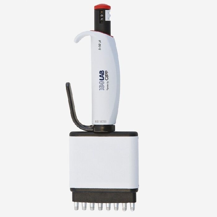 ISOLAB 011.21.010 otomatik pipet - 8 kanal - araştırma amaçlı - 0.5 -10 ul (1 adet )