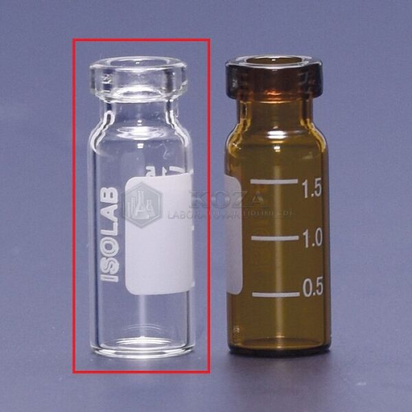 ISOLAB 095.00.001 vial - vida kapak - N8 - 1,5 ml - 11,6 x 32 mm - şeffaf (100 adet)