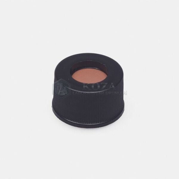ISOLAB 096.00.001 kapak + septa - N8 - silikon/PTFE - yarıksız (100 adet)