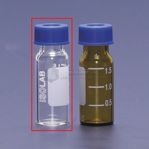 ISOLAB 095.01.001 vial - vida kapak - N9 - 1,5 ml - 11,6 x 32 mm - şeffaf (100 adet)