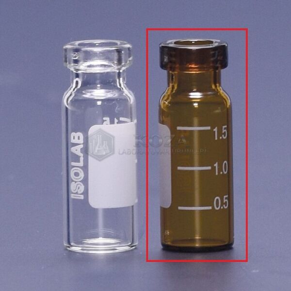 ISOLAB 095.02.002 vial - crimp kapak - N11 - 1,5 ml - 11,6 x 32mm - amber (100 adet)