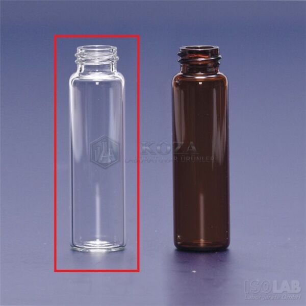 ISOLAB 095.06.001 vial - vida kapak - N15 - 12 ml - 18,5x66 mm - şeffaf (100 adet)