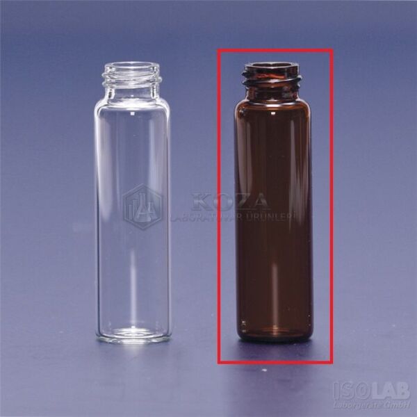 ISOLAB 095.06.002 vial - vida kapak - N15 - 12 ml - 18,5x66 mm - amber (100 adet)