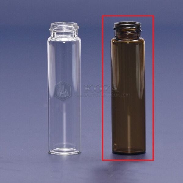 ISOLAB 095.03.002 vial - vida kapak - N20 - 22 ml - 22,7x86 mm - amber (100 adet)