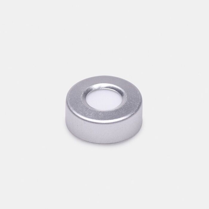 ISOLAB 096.03.001 kapak + septa - silikon / PTFE - yarıksız - N20 vial için (100 adet)