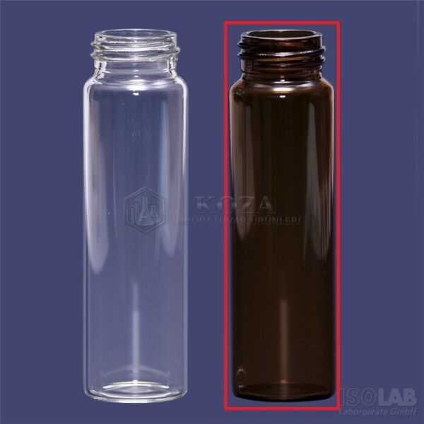 ISOLAB 095.03.012 vial - vida kapak - N24 - 27,5x95 mm - 40 ml - amber (100 adet)