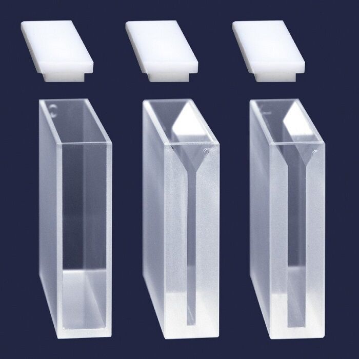 ISOLAB 098.01.008 spektrofotometre küveti - ES kuvars - yarı mikro - 12,5x52,5x45 mm - 7,0 ml (2 adet)