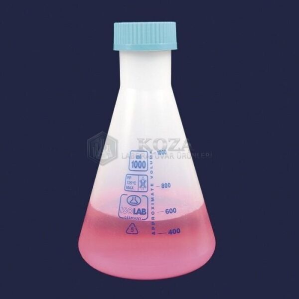 ISOLAB 028.03.500 erlen - P.P - vida kapaklı - 500 ml (1 adet )
