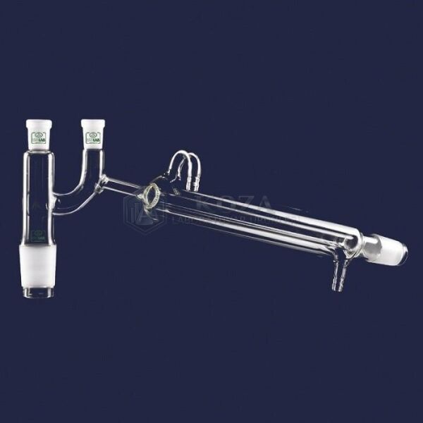 ISOLAB 065.57.001 distilasyon bağlantıları - kondenserli & Claisen başlıklı - standart - erkek şilif(ler) : NS 14/23 - kondenser uzunluğu 160 mm (1 adet)