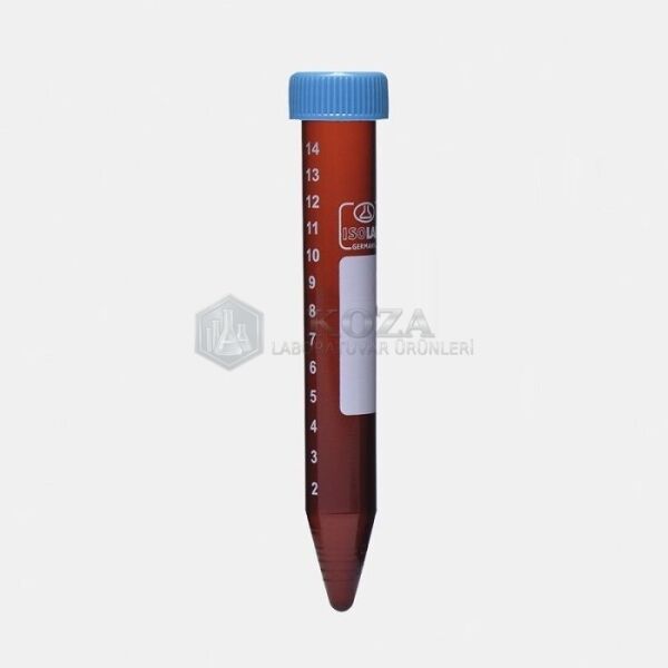 ISOLAB 078.12.004 tüp - santrfüj - amber - P.P - vidalı kapaklı - 50 ml - DNA/RNA free - gamma steril - tekli ambalaj (50 adet)